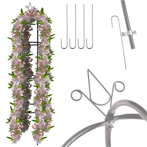 Pergola ogrodowa kolumnowa słup kolumna dzwon stojak na róże kwiaty pnące metalowa 195 cm Pergola ogrodowa kolumnowa słup kolumna dzwon stojak na róże kwiaty pnące metalowa 195 cm