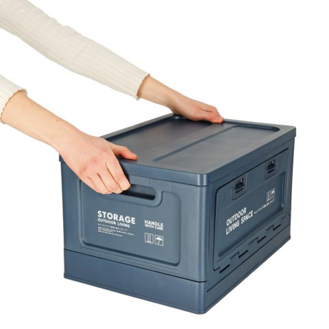 Pudełko campingowe skrzynka organizer do bagażnika skrzynia 25l granat