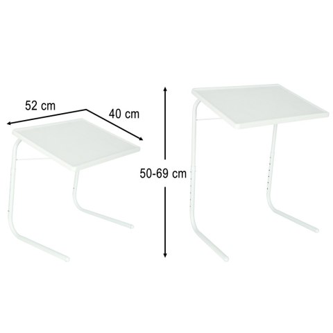 Stolik pod laptopa do laptopa stół wielofunkcyjny składany regulowany 69cm biały