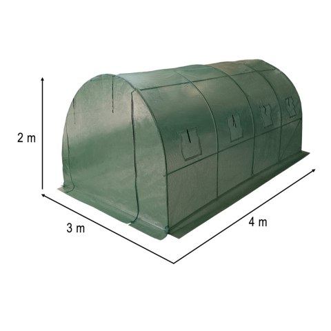 Tunel foliowy ogrodowy szklarnia na warzywa rośliny 4x3x2 m