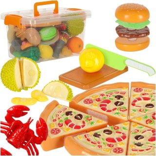 Warzywa owoce jedzenie do nauki krojenia pizza hamburger na rzep rzepy 36el.