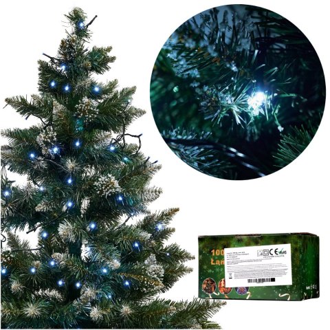 Lampki LED łańcuch świetlny świąteczne choinkowe 10m 100LED zimny biały 8 trybów świecenia Lampki LED łańcuch świetlny świąteczne choinkowe 10m 100LED zimny biały 8 trybów świecenia