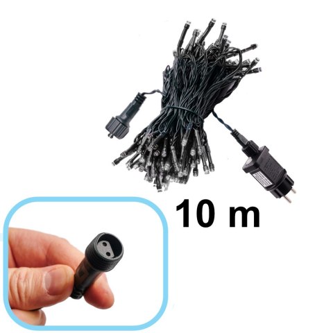 Lampki LED łańcuch świetlny świąteczne choinkowe 10m 100LED zimny biały 8 trybów świecenia Lampki LED łańcuch świetlny świąteczne choinkowe 10m 100LED zimny biały 8 trybów świecenia