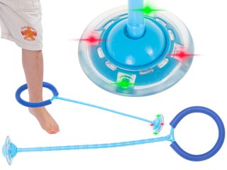 Hula hop na nogę skakanka skipper piłka świecąca migająca LED niebieska