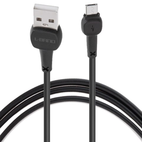 L-BRNO Kabel USB - micro USB ładowarka szybkie ładowanie Quick Charge czarny 2A 100 cm L-BRNO Kabel USB - micro USB ładowarka szybkie ładowanie Quick Charge czarny 2A 100 cm