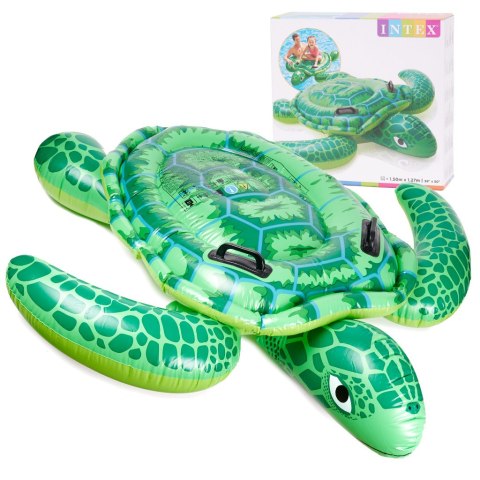 Materac dmuchany do pływania ponton dla dzieci z uchwytami żółw 150cm 3+ INTEX Materac dmuchany do pływania ponton dla dzieci z uchwytami żółw 150cm 3+ INTEX