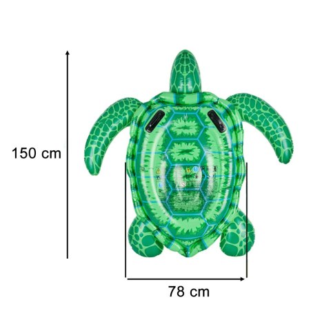 Materac dmuchany do pływania ponton dla dzieci z uchwytami żółw 150cm 3+ INTEX Materac dmuchany do pływania ponton dla dzieci z uchwytami żółw 150cm 3+ INTEX