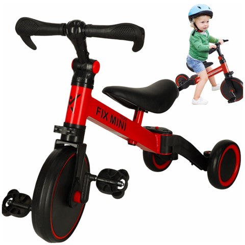 Rowerek biegowy Trike Fix Mini rower wielofunkcyjny 3w1 czerwony Rowerek biegowy Trike Fix Mini rower wielofunkcyjny 3w1 czerwony