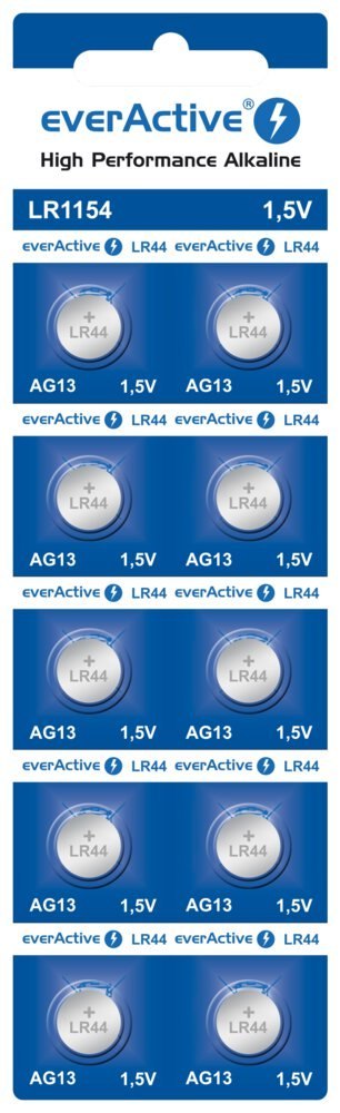 Bateria alkaiczna everActive G13 LR44 LR1154 blister 10szt Bateria alkaiczna everActive G13 LR44 LR1154 blister 10szt