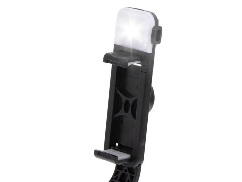 Kijek do selfie z pilotem Bluetooth statyw tripod lampka LED czarny