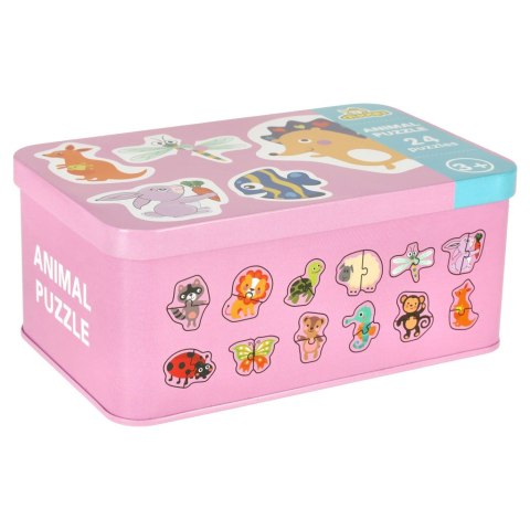 Puzzle w puszce zwierzątka 24 puzzle Puzzle w puszce zwierzątka 24 puzzle