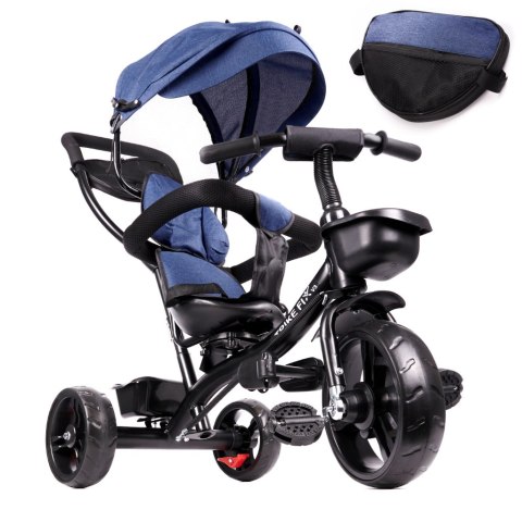 Rowerek trójkołowy Trike Fix Lite rower spacerówka 3w1 obracany 360 wolne koło granatowy Rowerek trójkołowy Trike Fix Lite rower spacerówka 3w1 obracany 360 wolne koło granatowy