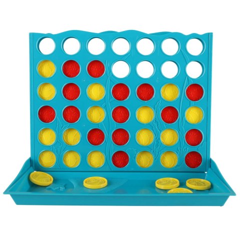 Gra logiczna planszowa szczęśliwa czwórka cztery w rzędzie 25x19x20 cm