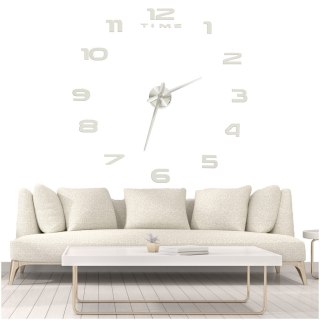 Zegar ścienny naklejany na ścianę 3D lustrzany DIY duży nowoczesny 80-120cm XL