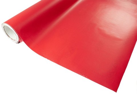 Folia rolka carbon 3D czerwona 1,27x28m Folia rolka carbon 3D czerwona 1,27x28m