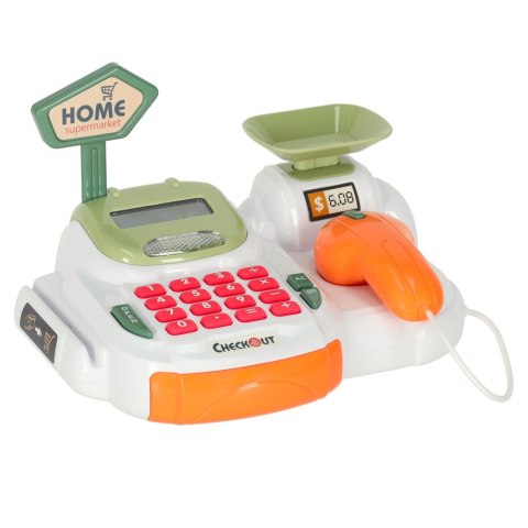 Kasa fiskalna dla dzieci supermarket sklep skaner kalkulator koszyk z akcesoriami 36 el. Kasa fiskalna dla dzieci supermarket sklep skaner kalkulator koszyk z akcesoriami 36 el.