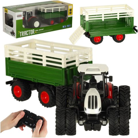 Traktor RC ciągnik rolniczy z przyczepą 2,4G 3,7V 500mAh Traktor RC ciągnik rolniczy z przyczepą 2,4G 3,7V 500mAh