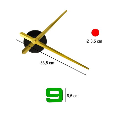 Zegar ścienny naklejany DIY regulowany 80-90 cm złote wskazówki kolorowy 4 cyfry Zegar ścienny naklejany DIY regulowany 80-90 cm złote wskazówki kolorowy 4 cyfry