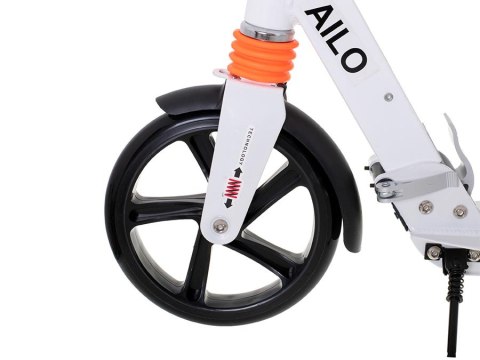 Hulajnoga miejska składana duża AILO XL koła 200mm amortyzator x2 biała GIMME Hulajnoga miejska składana duża AILO XL koła 200mm amortyzator x2 biała GIMME