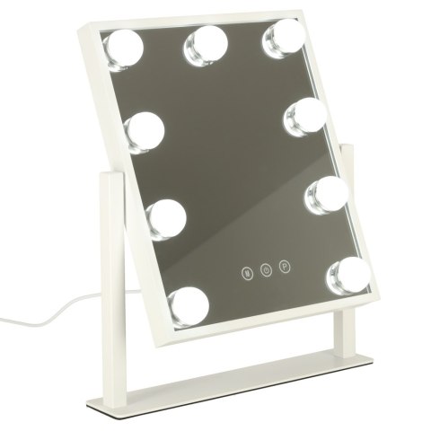 Lusterko do makijażu kosmetyczne podświetlane 9 LED Hollywood z 9 żarówkami USB 25 x 30 cm