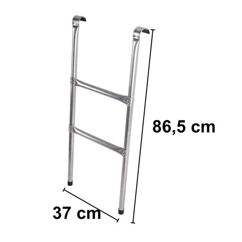 Drabinka do trampoliny ogrodowej schodki uniwersalna metalowa 86,5 x 37 cm Drabinka do trampoliny ogrodowej schodki uniwersalna metalowa 86,5 x 37 cm