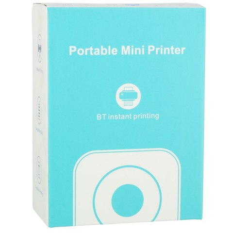 Drukotek drukarka mini termiczna do zdjęć notatek etykiet + kabel USB kotek kot różowy