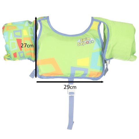 Kamizelka dmuchana BESTWAY 32174 kapok z rękawkami 3-6lat 19-30kg zielona