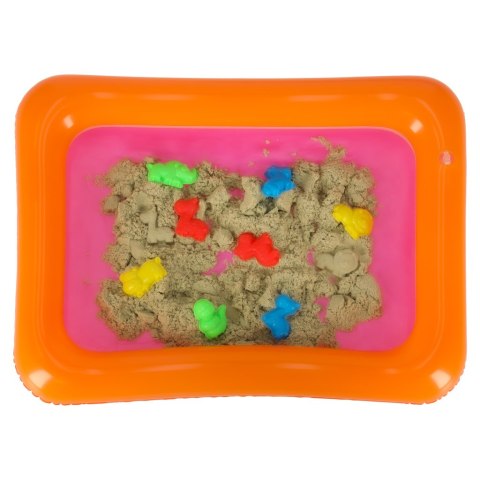 Piasek Kinetyczny w wiaderku 1kg foremki beżowy