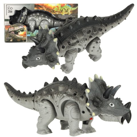 Dinozaur Triceratops zabawka interaktywna na baterie chodzi świeci ryczy Dinozaur Triceratops zabawka interaktywna na baterie chodzi świeci ryczy