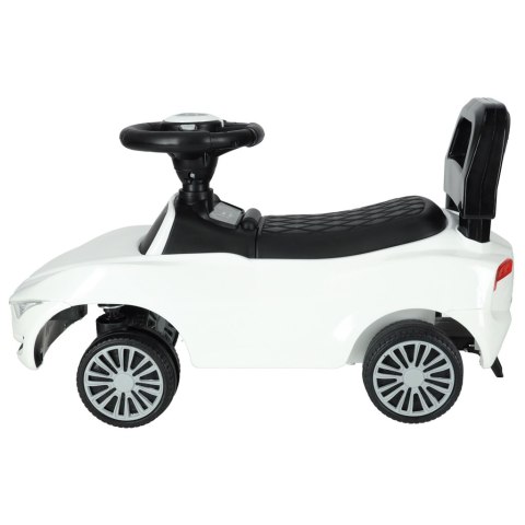 Jeździk pchacz samochód auto z dźwiękiem i światłami biały