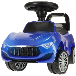 Jeździk pchacz samochód auto z dźwiękiem i światłami niebieski