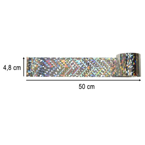Odstraszacz ptaków taśma odblaskowa odstraszająca ptaki 5cm x 50m 1 sztuka Odstraszacz ptaków taśma odblaskowa odstraszająca ptaki 5cm x 50m 1 sztuka