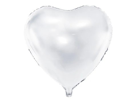 Balon foliowy Serce białe 45cm Balon foliowy Serce białe 45cm