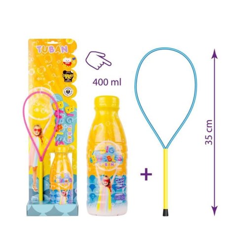 TUBAN Obręcz do baniek mydlanych bańki mydlane + płyn 400ml TUBAN Obręcz do baniek mydlanych bańki mydlane + płyn 400ml