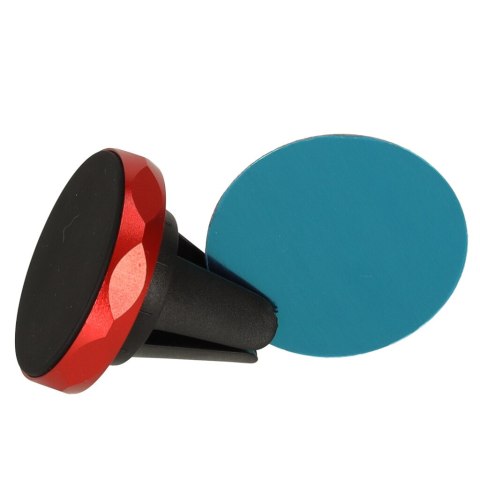 Uchwyt magnetyczny do telefonu holder samochodowy na kratkę wywiew czerwony Uchwyt magnetyczny do telefonu holder samochodowy na kratkę wywiew czerwony