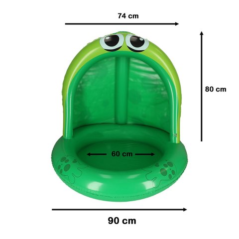Basen dmuchany ogrodowy dla dziecka brodzik z daszkiem żaba 95cm Basen dmuchany ogrodowy dla dziecka brodzik z daszkiem żaba 95cm
